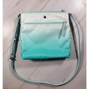 Kate Spade Jae Degrade Ombre Flat Crossbody Fiji Green Nylon